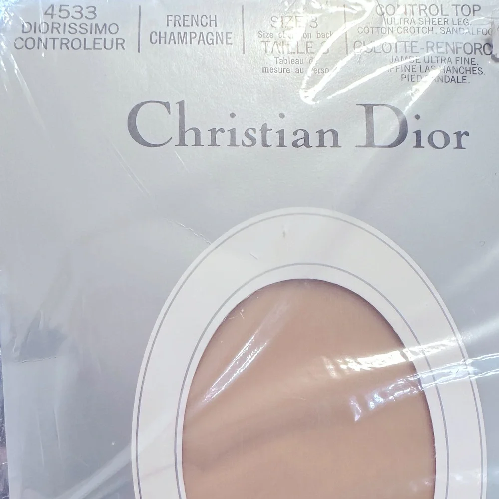 7pc “CHRISTIAN DIOR” VTG LADIES Sheer Pantyhose Socks +Controlled Top Pantyhose